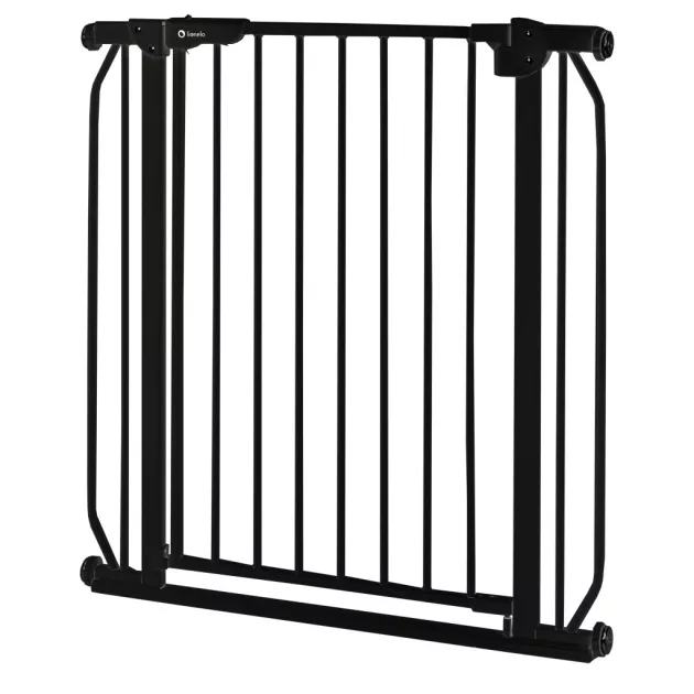 Lionelo Truus Slim biztonsági ajtórács - Black Onyx (75-105 cm) 2 db toldóval