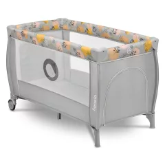 Lionelo Stefi Plus kétszintes utazóágy - Pink Yellow