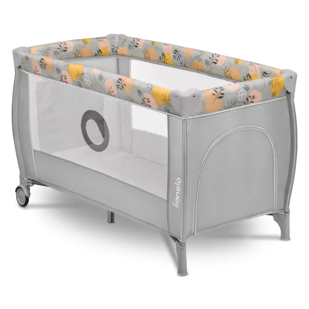 Lionelo Stefi Plus kétszintes utazóágy - Pink Yellow