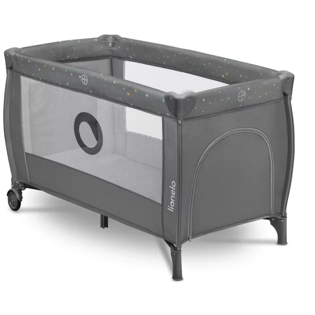 Lionelo Stefi Plus kétszintes utazóágy - Grey Multicolor