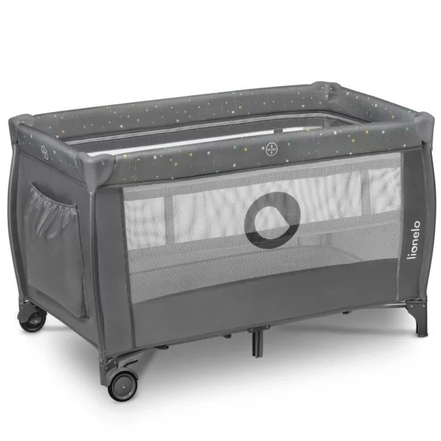 Lionelo Stefi Plus kétszintes utazóágy - Grey Multicolor
