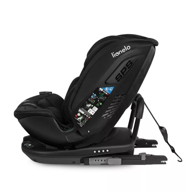 Lionelo Bastiaan RWF I-Size 360°-ban forgatható ISOFIX gyermekülés (40-150 cm) - Black Carbon