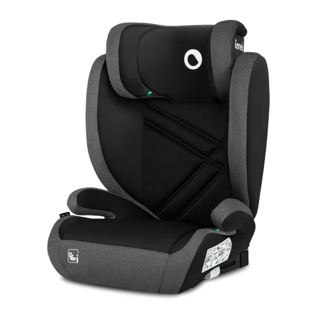 Lionelo Hugo i-Size gyermekülés 100-150 cm - Black-Grey