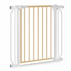   Lionelo Truus Slim biztonsági ajtórács - White Natural (75-105 cm) 2 db toldóval