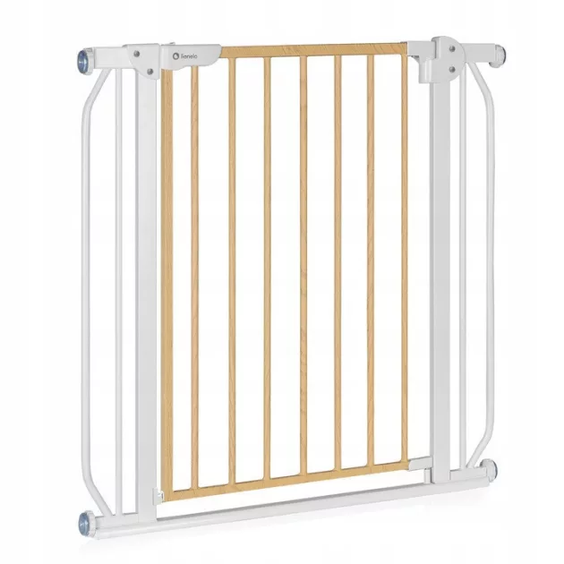 Lionelo Truus Slim biztonsági ajtórács - White Natural (75-105 cm) 2 db toldóval