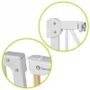 Lionelo Truus Slim biztonsági ajtórács - White Natural (75-105 cm) 2 db toldóval