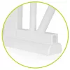 Lionelo Truus Slim biztonsági ajtórács - White Natural (75-105 cm) 2 db toldóval