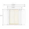 Lionelo Truus Slim biztonsági ajtórács - White Natural (75-105 cm) 2 db toldóval