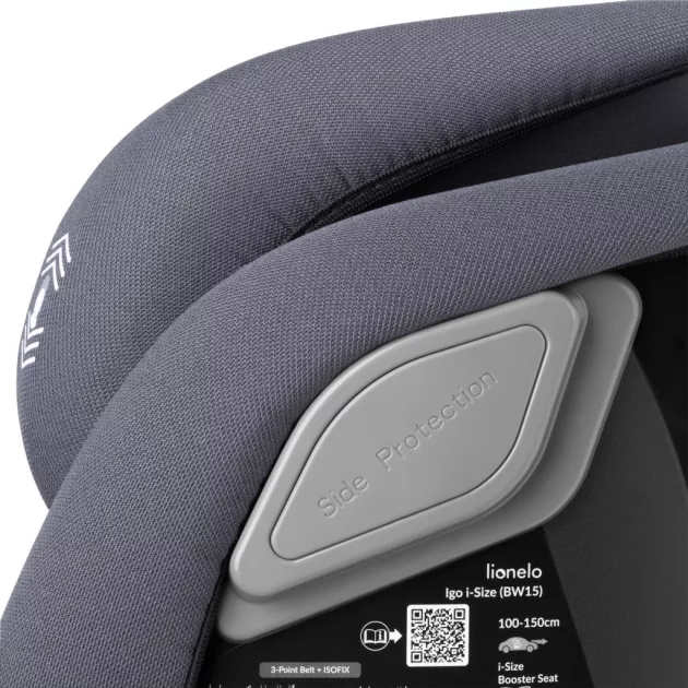 Lionelo Igo I-Size gyerekülés (100-150 cm) - Grey Graphite