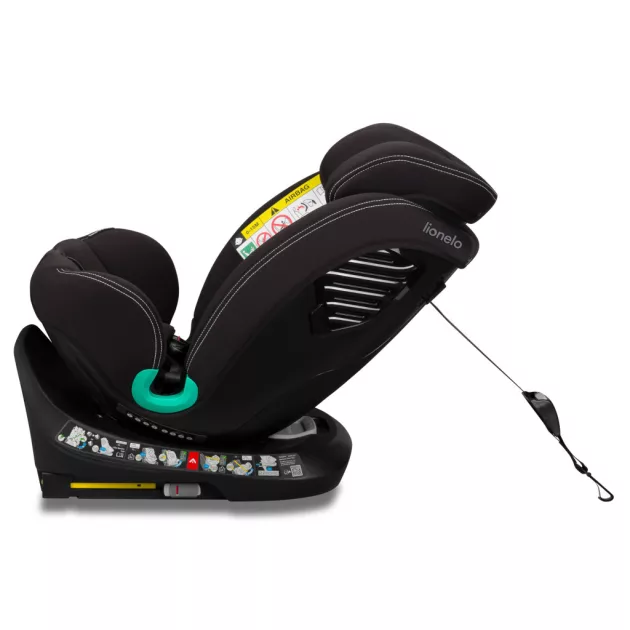 Lionelo Bastiaan One I-Size 360°-ban forgatható ISOFIX gyermekülés (40-150 cm) - Black Carbon