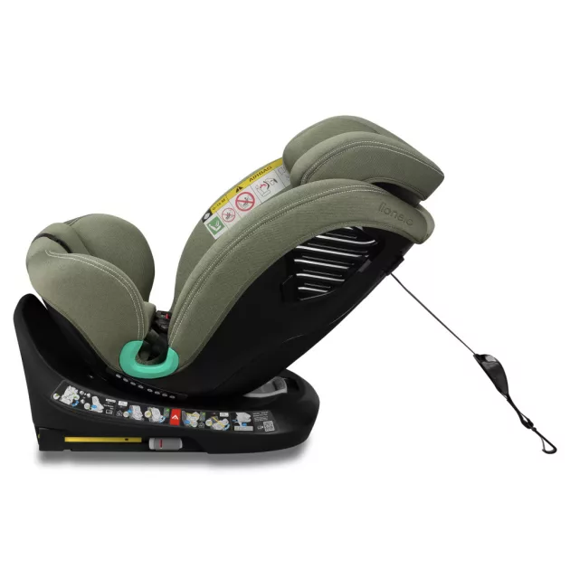 Lionelo Bastiaan One I-Size 360°-ban forgatható ISOFIX gyermekülés (40-150 cm) - Green Olive