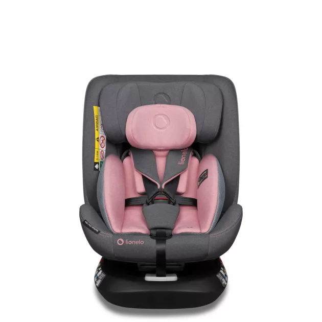 Lionelo Bastiaan One I-Size 360°-ban forgatható ISOFIX gyermekülés (40-150 cm) - Pink Rose