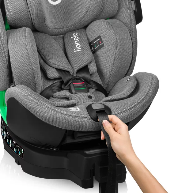 Lionelo Harmony I-Size 360°-ban forgatható ISOFIX gyermekülés - Grey Concrete Bamboo
