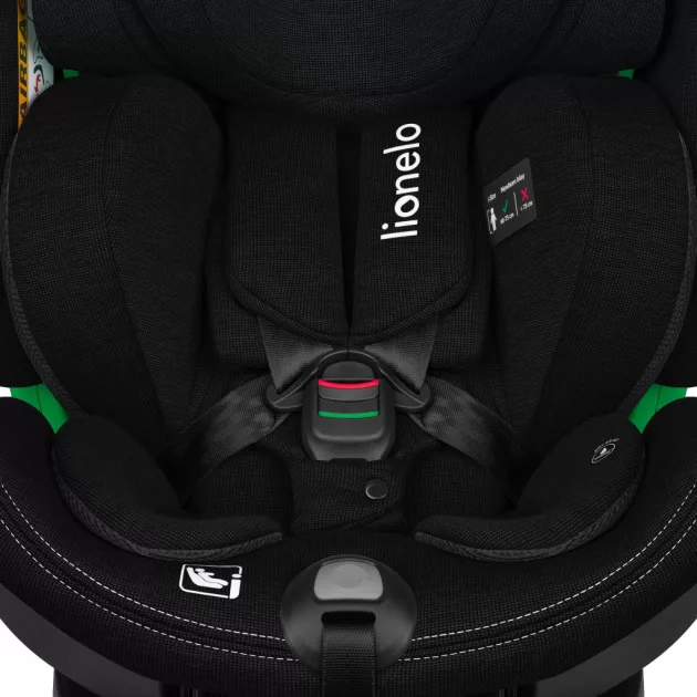 Lionelo Harmony I-Size 360°-ban forgatható ISOFIX gyermekülés - Black Carbon Bamboo