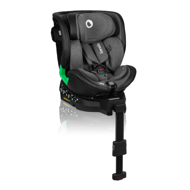 Lionelo Harmony I-Size 360°-ban forgatható ISOFIX gyermekülés - Grey Graphite Leather