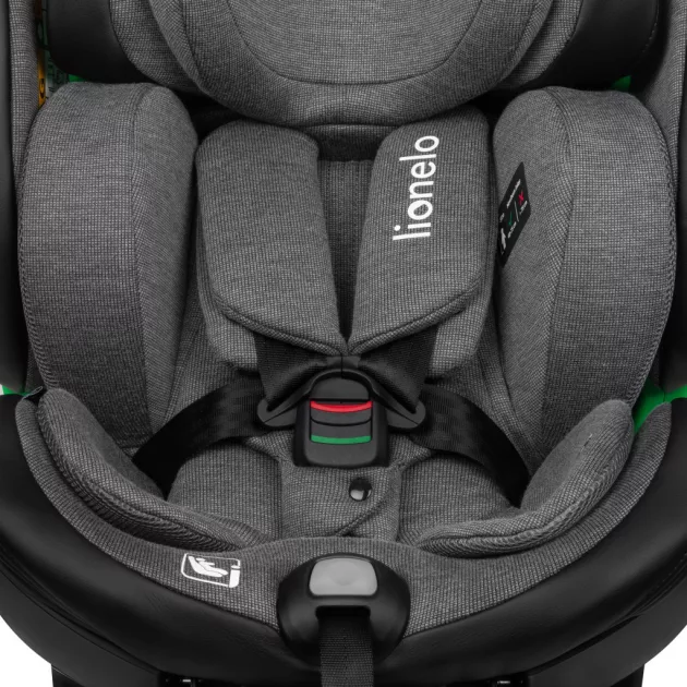Lionelo Harmony I-Size 360°-ban forgatható ISOFIX gyermekülés - Grey Graphite Leather