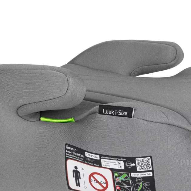 Lionelo Luuk I-Size Ülésmagasító 125-150cm - Grey