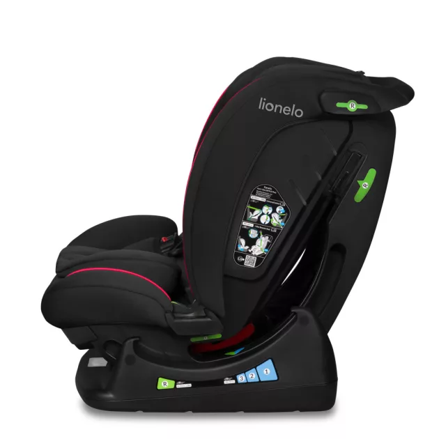Lionelo Aart I-Size gyermekülés (40-150 cm) - Black Carbon Red