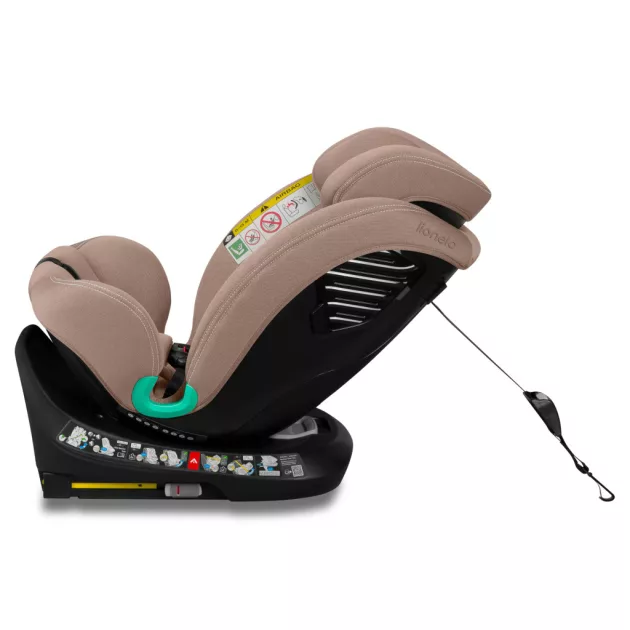 Lionelo Bastiaan One I-Size 360°-ban forgatható ISOFIX gyermekülés (40-150 cm) - Beige Sand