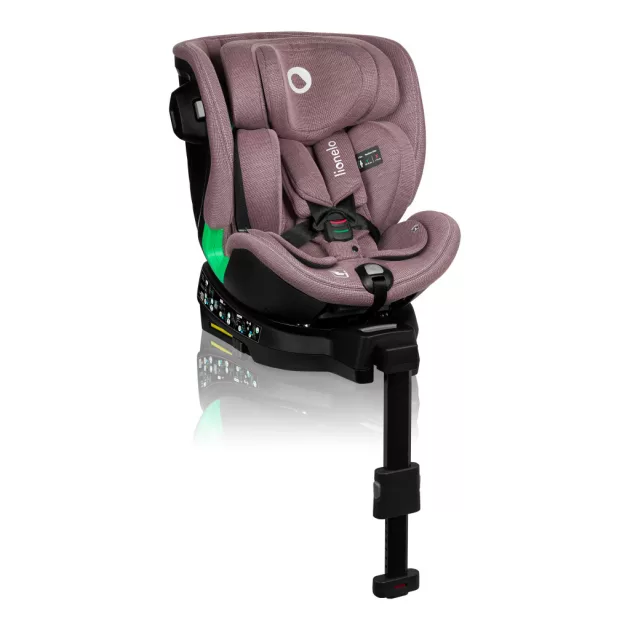 Lionelo Harmony I-Size 360°-ban forgatható ISOFIX gyermekülés - Pink Mauve Bamboo