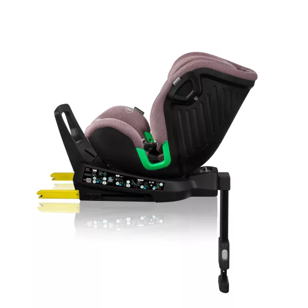 Lionelo Harmony I-Size 360°-ban forgatható ISOFIX gyermekülés - Pink Mauve Bamboo
