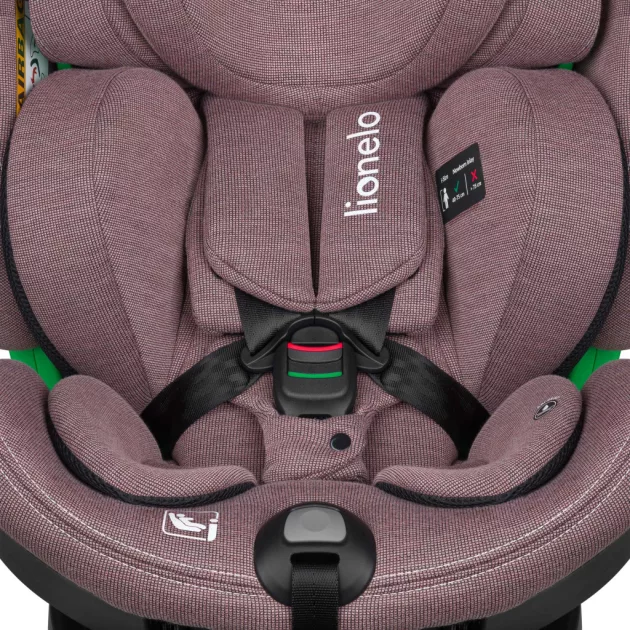 Lionelo Harmony I-Size 360°-ban forgatható ISOFIX gyermekülés - Pink Mauve Bamboo
