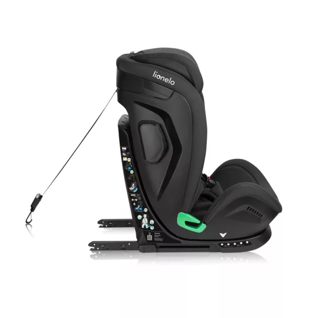 Lionelo Harper I-Size ISOFIX gyermekülés 76-150cm - Black Carbon Grey