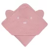 Lionelo Muszlin pamut kapucnis törölköző - Pink Baby