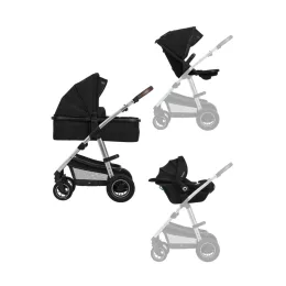 Lionelo Amber 3in1 multifunkciós babakocsi - Black Silver