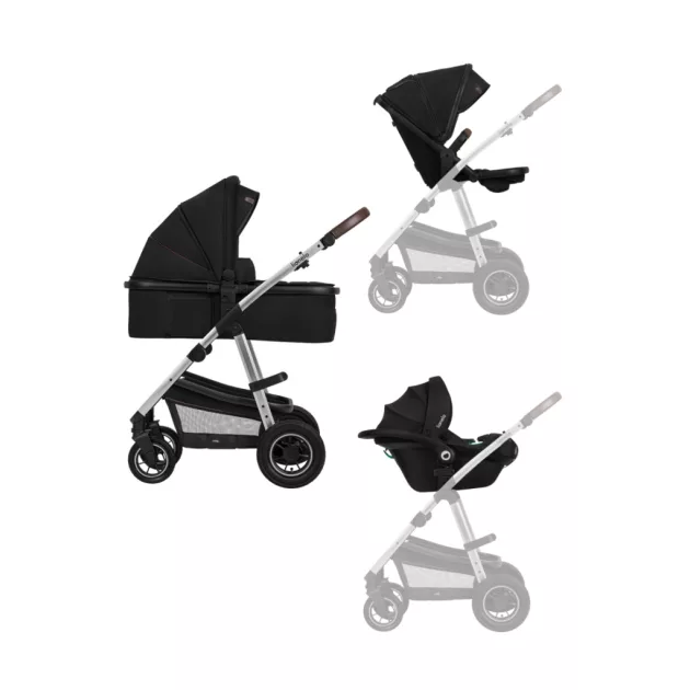 Lionelo Amber 3in1 multifunkciós babakocsi - Black Silver