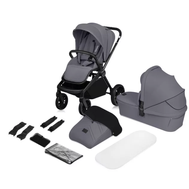 Lionelo Mika Plus 2in1 Multifunkciós babakocsi - Grey Stone