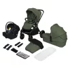 Lionelo Mika Plus 3in1 multifunkciós babakocsi - Green Olive