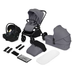 Lionelo Mika Plus 3in1 multifunkciós babakocsi - Grey Stone