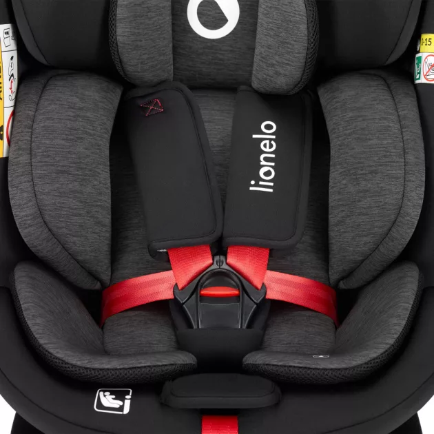 Lionelo Navy I-Size 360° forgatható ISOFIX gyermekülés 40-150cm - Black Red