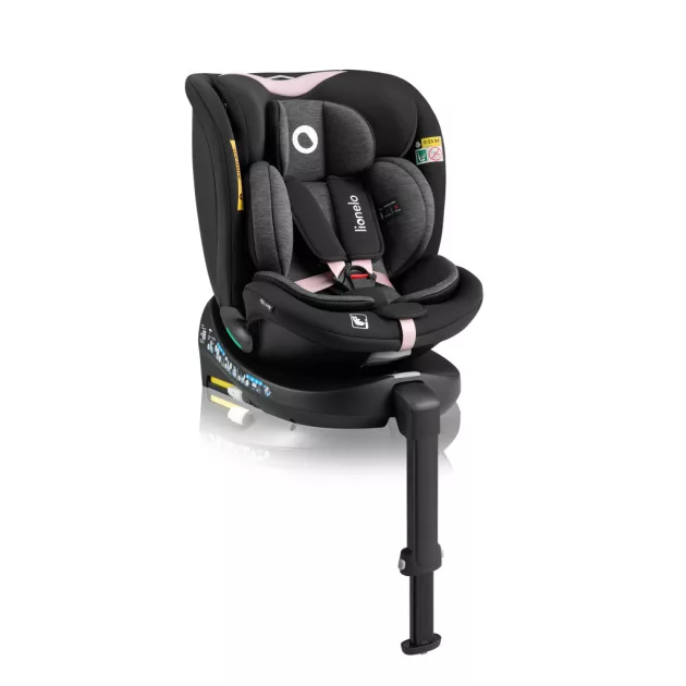 Lionelo Navy I-Size 360° forgatható ISOFIX gyermekülés 40-150cm - Black Pink