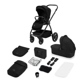 Lionelo Meril 2in1 multifunkciós babakocsi - Black Onyx