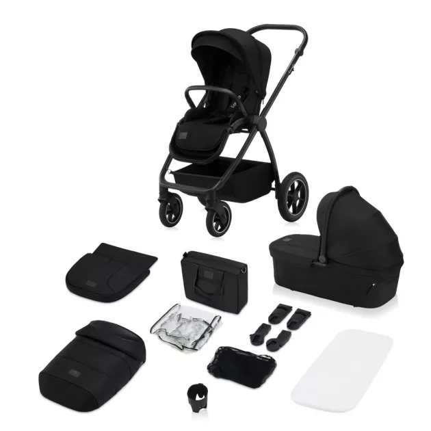Lionelo Meril 2in1 multifunkciós babakocsi - Black Onyx