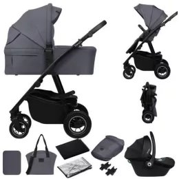   Lionelo Amber Plus 3in1 multifunkciós babakocsi - Grey Graphite