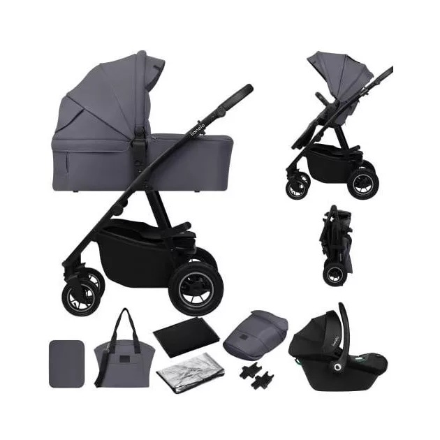 Lionelo Amber Plus 3in1 multifunkciós babakocsi - Grey Graphite