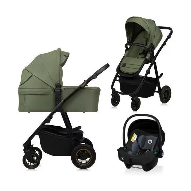 Lionelo Amber Plus 3in1 multifunkciós babakocsi - Green Forest