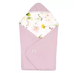   Lionelo Travel Swaddle autósülésbe való pólya, 90x90 cm - Pink Flower