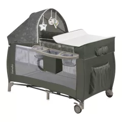 Lionelo Sven Plus Multifunkciós utazóágy - Beige Olive