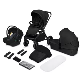 Lionelo Mika Plus 3in1 multifunkciós babakocsi - Black Onyx