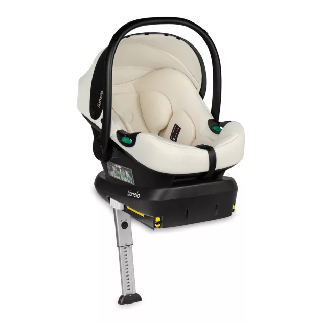 Lionelo Astrid I-Size Babahordozó + bázistalp Set 40-87 cm - Beige Cream