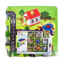 Szivacspuzzle szőnyeg 9db-os - nagyváros