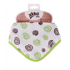 Xkko nyálkendő patentos bambusz - lime spirálok BMBBND033