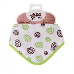 Xkko nyálkendő patentos bambusz - lime spirálok BMBBND033