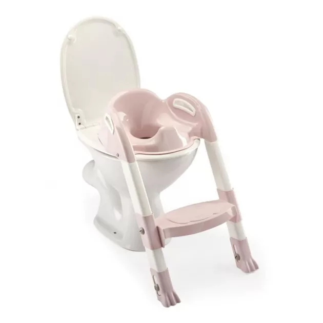 Thermobaby wc szűkítő lépcsős Kiddy Loo - Rose poudre rózsaszín