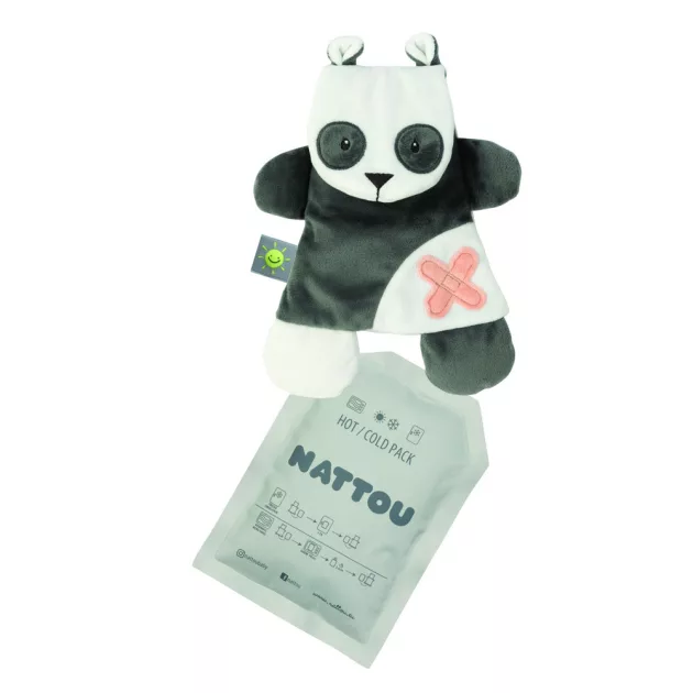 Nattou szundikendő plüss hideg/meleg terápiás gélpárnával BuddieZzz - panda