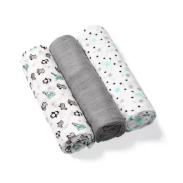 BabyOno bambusz textilpelenka színes 3db - szürke 397/02